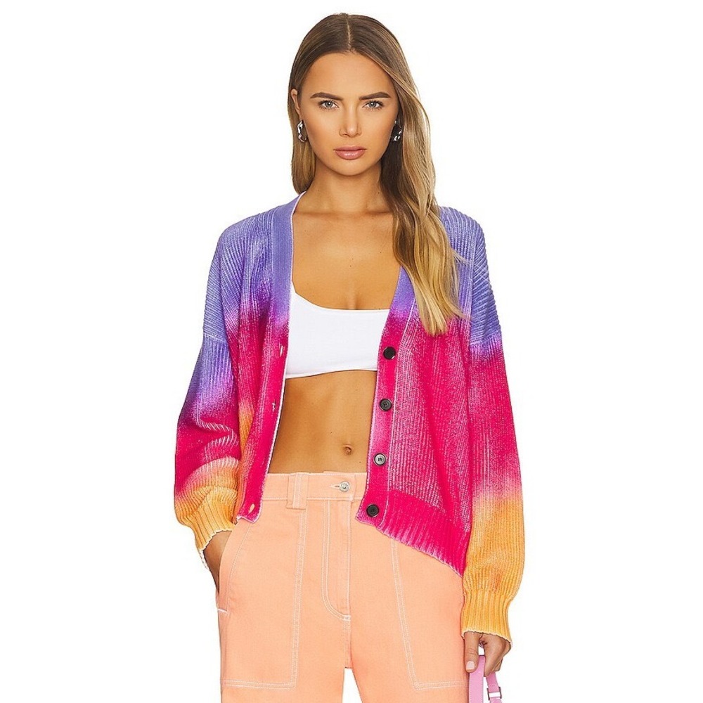 MSGM Sunset multicolor tie-dye knit cardigan Size‎ Small